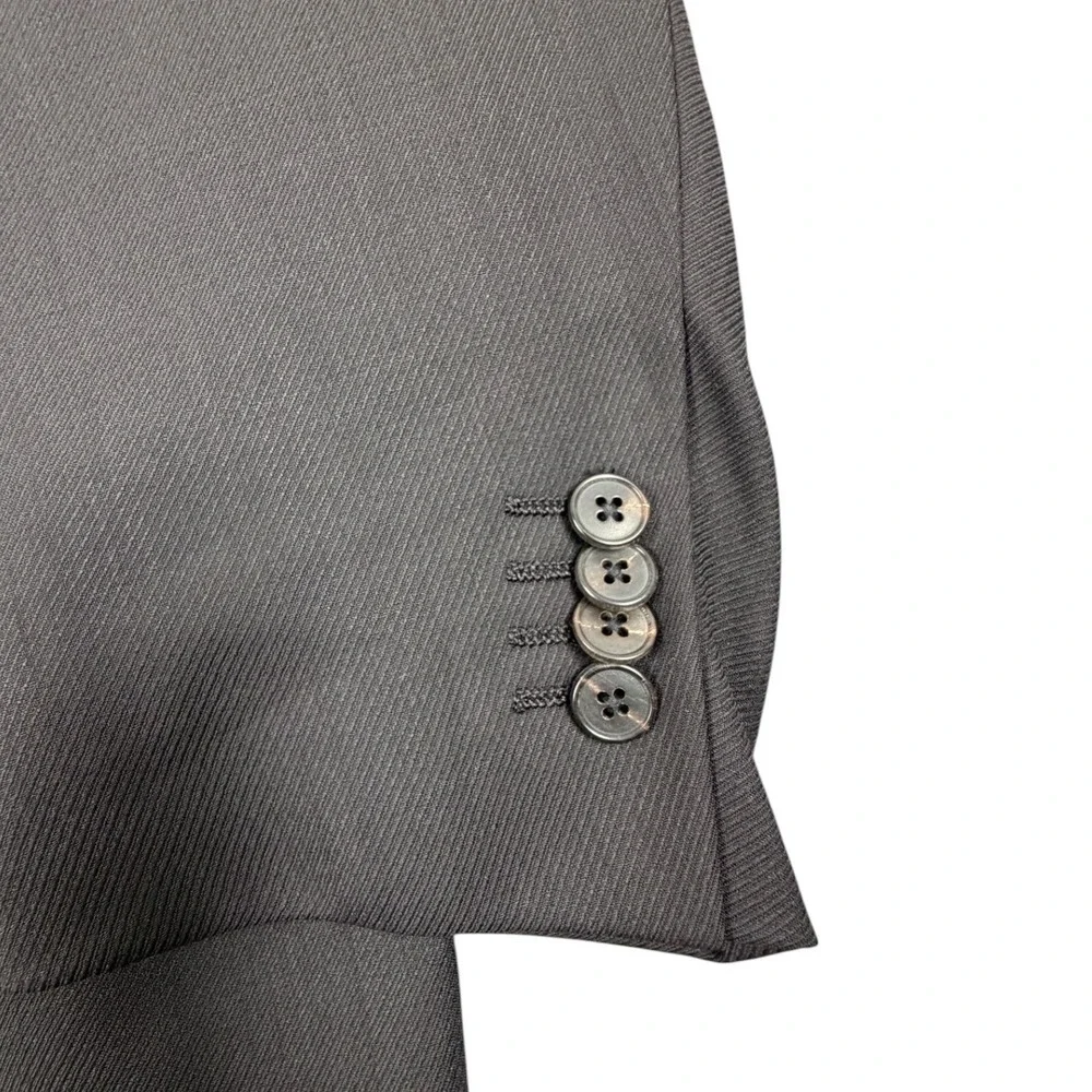 Ermenegildo Zegna Su Misura Mens Blazer Jacket Black Two Button Wool 42R